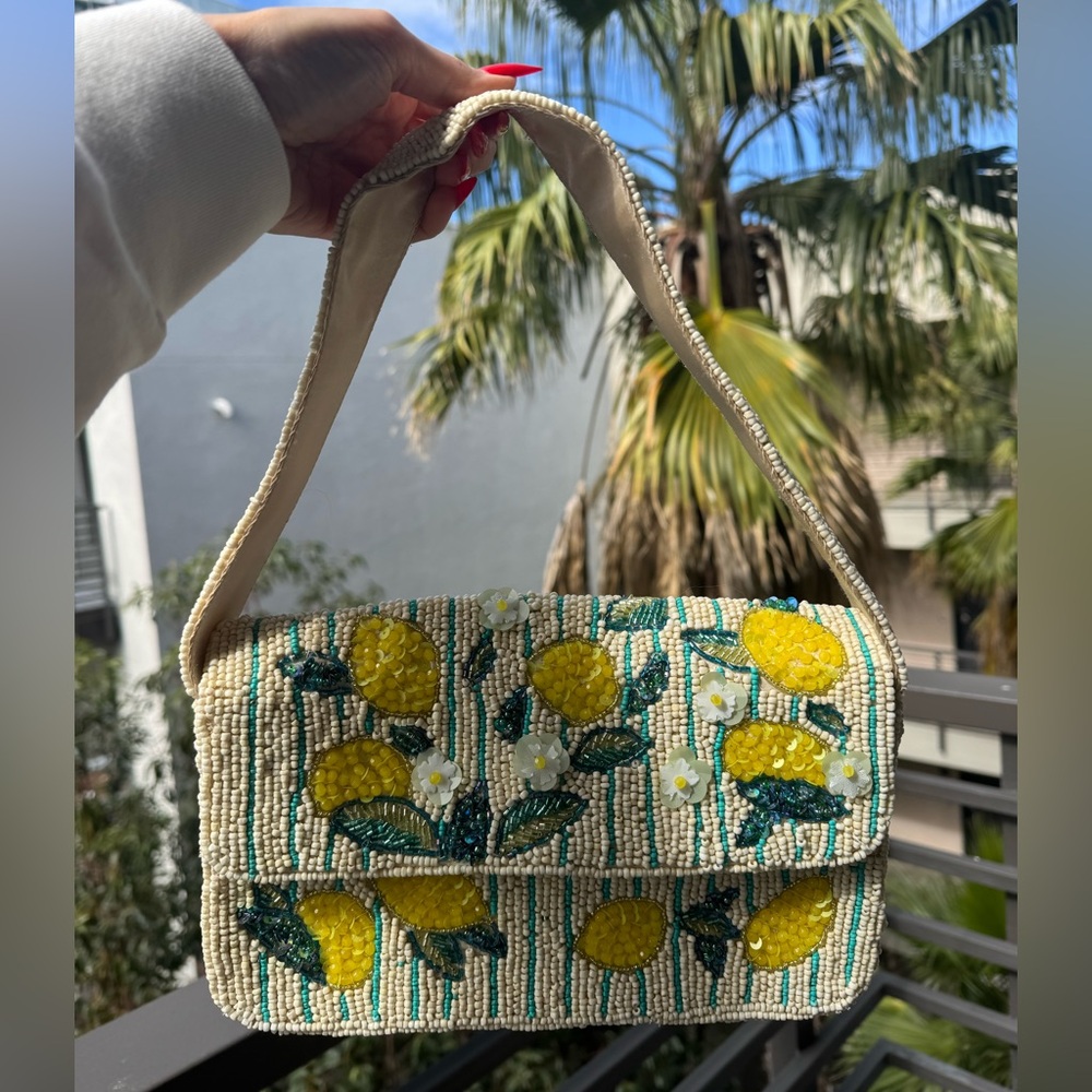 Made in India / Marshalls / TJ Maxx Lemon Beaded Purse